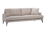ΚΑΝΑΠΕΣ 2ΘΕΣΙΟΣ FORTUNE PAKOWORLD ΒΕΛΟΥΔΟ ΜΠΕΖ-ΜΑΥΡΟ 175X90X88ΕΚ