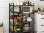 ΤΡΟΛΕΙ-ΡΑΦΙΕΡΑ 4ΟΡΟΦΗ NOLI PAKOWORLD MDF ΚΑΡΥΔΙ-ΜΑΥΡΟ 90X30X130ΕΚ