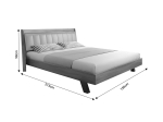 ΚΡΕΒΑΤΙ FRANKLY PAKOWORLD OAK-ΛΕΥΚΟ PU 150X200ΕΚ