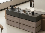 ΣΥΡΤΑΡΙΕΡΑ SONLEN PAKOWORLD MDF ΣΕ ΑΝΘΡΑΚΙ-SONOMA ΑΠΟΧΡΩΣΗ 120X40X72ΕΚ