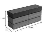 ΣΥΡΤΑΡΙΕΡΑ SONLEN PAKOWORLD MDF ΣΕ ΑΝΘΡΑΚΙ-SONOMA ΑΠΟΧΡΩΣΗ 120X40X72ΕΚ