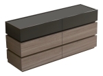 ΣΥΡΤΑΡΙΕΡΑ SONLEN PAKOWORLD MDF ΣΕ ΑΝΘΡΑΚΙ-SONOMA ΑΠΟΧΡΩΣΗ 120X40X72ΕΚ