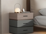 ΚΟΜΟΔΙΝΟ SONLEN PAKOWORLD MDF ΣΕ SONOMA-ΑΝΘΡΑΚΙ ΑΠΟΧΡΩΣΗ 60X40X66ΕΚ
