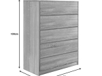 ΣΥΡΤΑΡΙΕΡΑ KUANGER PAKOWORLD MDF ΣΕ ΦΥΣΙΚΗ ΑΠΟΧΡΩΣΗ 80X40X109ΕΚ