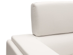 ΚΑΝΑΠΕΣ SHEA PAKOWORLD 3ΘΕΣΙΟΣ PU IVORY-INOX 198X80X87ΕΚ