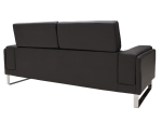 ΚΑΝΑΠΕΣ SHEA PAKOWORLD 3ΘΕΣΙΟΣ PU ΜΑΥΡΟ-INOX 198X80X87ΕΚ