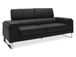 ΚΑΝΑΠΕΣ SHEA PAKOWORLD 3ΘΕΣΙΟΣ PU ΜΑΥΡΟ-INOX 198X80X87ΕΚ