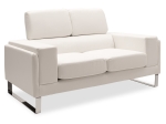 ΚΑΝΑΠΕΣ SHEA PAKOWORLD 2ΘΕΣΙΟΣ PU IVORY-INOX 158X80X87ΕΚ
