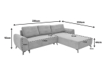 KΑΝΑΠΕΣ ΚΡΕΒΑΤΙ ΤΡΙΘΕΣΙΟΣ ΑΝΑΣΤΡΕΨΙΜΟΣ SETTEE PAKOWORLD ΥΦΑΣΜΑ ΜΕ ΑΠΟΘΗΚΕΥΤΙΚΟ ΧΩΡΟ ΣΕ ΜΠΕΖ ΑΠΟΧΡΩΣΗ 286X204X93ΕΚ