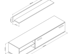 ΣΥΝΘΕΤΟ ΣΑΛΟΝΙΟΥ COOL PAKOWORLD ΧΡΩΜΑ SONOMA 263X40X190ΕΚ