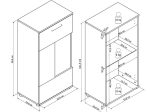 ΣΥΝΘΕΤΟ ΣΑΛΟΝΙΟΥ COOL PAKOWORLD ΧΡΩΜΑ SONOMA 263X40X190ΕΚ
