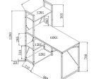 ΓΡΑΦΕΙΟ-ΡΑΦΙΕΡΑ RAMON PAKOWORLD ΦΥΣΙΚΟ-ΜΑΥΡΟ 122X64X120ΕΚ