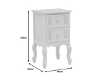 ΚΟΜΟΔΙΝΟ PAZLEN INART MDF ΣΕ ΛΕΥΚΗ ΑΝΤΙΚΕ ΑΠΟΧΡΩΣΗ 40X45X65ΕΚ