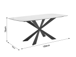 ΤΡΑΠΕΖΙ VIANO PAKOWORLD SINTERED STONE ΑΝΟΙΧΤΟ ΓΚΡΙ-ΜΑΥΡΟ 180X85X76ΕΚ