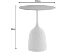 ΒΟΗΘΗΤΙΚΟ ΤΡΑΠΕΖΙ KOUSIEN INART ΜΑΥΡΟ SINTERED STONE Φ50X60ΕΚ
