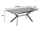 ΤΡΑΠΕΖΙ JESSAMY PAKOWORLD ΕΠΕΚΤΕΙΝΟΜΕΝΟ MDF 43MM ΣΕ ΦΥΣΙΚΗ ΑΠΟΧΡΩΣΗ ΚΑΙ ΠΟΔΙ ΜΕΤΑΛΛΙΚΟ ΜΑΥΡΟ 160/200X90X76ΕΚ