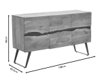 ΜΠΟΥΦΕΣ IMENA PAKOWORLD ΜΑΣΙΦ ΞΥΛΟ 4ΕΚ ΦΥΣΙΚΟ-ΜΑΥΡΟ 148X43.5X86ΕΚ