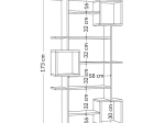 ΒΙΒΛΙΟΘΗΚΗ SOTO PAKOWORLD ΧΡΩΜΑ ΦΥΣΙΚΟ 92X28X173ΕΚ