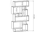 ΒΙΒΛΙΟΘΗΚΗ KARMATO PAKOWORLD ΧΡΩΜΑ ΠΕΤΡΟΛ 96X25.5X168.5ΕΚ
