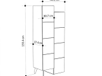 ΝΤΟΥΛΑΠΙ-ΣΤΗΛΗ ROMANE PAKOWORLD ΜΟΚΑ 62.2X37.4X155.4ΕΚ