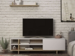 ΣΥΝΘΕΤΟ ΣΑΛΟΝΙΟΥ SALOON PAKOWORLD ΣΕ ΛΕΥΚΗ-OAK ΑΠΟΧΡΩΣΗ 160X35.5X44ΕΚ