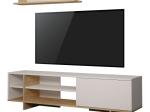 ΣΥΝΘΕΤΟ ΣΑΛΟΝΙΟΥ SALOON PAKOWORLD ΣΕ ΛΕΥΚΗ-OAK ΑΠΟΧΡΩΣΗ 160X35.5X44ΕΚ
