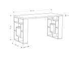 ΓΡΑΦΕΙΟ LABIRENT PAKOWORLD ΧΡΩΜΑ ΛΕΥΚΟ-ΜΟΚΑ 140X60X75ΕΚ