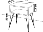 ΚΟΜΟΔΙΝΟ NAIDA PAKOWORLD ΛΕΥΚΟ ΜΕΛΑΜΙΝΗΣ 45X30X59ΕΚ