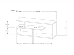 ΕΠΙΠΛΟ ΤΗΛΕΟΡΑΣΗΣ WALDO PAKOWORLD ΦΥΣΙΚΟ ΜΕΛΑΜΙΝΗΣ 100X29,5X40ΕΚ