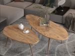 ΤΡΑΠΕΖΙ ΣΑΛΟΝΙΟΥ MONTY PAKOWORLD ΚΑΡΥΔΙ ΜΕΛΑΜΙΝΗΣ 116X46X46ΕΚ