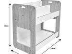 ΡΑΦΙΕΡΑ DOVERE PAKOWORLD ΛΕΥΚΟ MDF 56X34X55ΕΚ