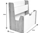 ΡΑΦΙΕΡΑ CRANE PAKOWORLD ΦΥΣΙΚΟ-ΛΕΥΚΟ MDF 57X34X55ΕΚ