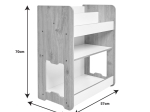 ΡΑΦΙΕΡΑ SEAGULL PAKOWORLD ΛΕΥΚΟ MDF 57X34X70ΕΚ