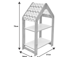 ΡΑΦΙΕΡΑ MONTESSORI ZOILEN PAKOWORLD ΛΕΥΚΟ-ΜΠΛΕ MDF 50X30X80ΕΚ