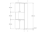 ΝΤΟΥΛΑΠΑ ΚΟΥΖΙΝΑΣ GUZEL PAKOWORLD ΣΕ SONOMA ΑΠΟΧΡΩΣΗ 60X31.4X140ΕΚ