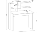 ΓΡΑΦΕΙΟ ΕΡΓΑΣΙΑΣ KOOGI PAKOWORLD ΣΕ OAK-ΛΕΥΚΗ ΑΠΟΧΡΩΣΗ 94X60X118ΕΚ