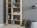 ΒΙΒΛΙΟΘΗΚΗ ΜΕ ΣΥΡΤΑΡΙΑ DAKIN PAKOWORLD ΣΕ OAK ΑΠΟΧΡΩΣΗ 80X25X190ΕΚ
