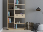 ΒΙΒΛΙΟΘΗΚΗ ΜΕ ΣΥΡΤΑΡΙΑ DAKIN PAKOWORLD ΣΕ OAK ΑΠΟΧΡΩΣΗ 80X25X190ΕΚ
