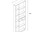 ΒΙΒΛΙΟΘΗΚΗ ΜΕ ΣΥΡΤΑΡΙΑ DAKIN PAKOWORLD ΣΕ OAK ΑΠΟΧΡΩΣΗ 80X25X190ΕΚ