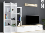 ΣΥΝΘΕΤΟ ΣΑΛΟΝΙΟΥ LEMAN PAKOWORLD ΣΕ ΛΕΥΚΗ-OAK ΑΠΟΧΡΩΣΗ 240X35X154ΕΚ