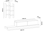 ΕΠΙΠΛΟ ΤΗΛΕΟΡΑΣΗΣ RUMBA PAKOWORLD ΣΕ ΛΕΥΚΗ-OAK ΑΠΟΧΡΩΣΗ 180X30X31ΕΚ