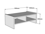 ΤΡΑΠΕΖΙ ΣΑΛΟΝΙΟΥ TIENA PAKOWORLD ΣΕ OAK ΑΠΟΧΡΩΣΗ 90X50X35ΕΚ