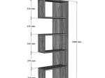 ΒΙΒΛΙΟΘΗΚΗ CASCADE PAKOWORLD ΣΕ ΣΚΟΥΡΟ ΚΑΡΥΔΙ ΑΠΟΧΡΩΣΗ 51.8X22X150ΕΚ
