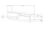ΕΠΙΠΛΟ ΤΗΛΕΟΡΑΣΗΣ COGO PAKOWORLD ΣΕ ΟΨΗ ΤΡΑΒΕΡΤΙΝΑΣ 160X40X45ΕΚ