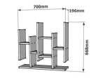 ΡΑΦΙΕΡΑ ΤΟΙΧΟΥ BEMBA PAKOWORLD ΣΕ ΚΑΡΥΔΙ ΑΠΟΧΡΩΣΗ 70X19,6X68,8ΕΚ