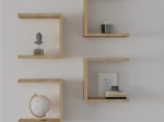 ΡΑΦΙΕΡΑ ΤΟΙΧΟΥ PERARI PAKOWORLD 4ΤΕΜ.ΣΕ OAK  ΑΠΟΧΡΩΣΗ 30X19.6X30ΕΚ