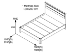ΚΡΕΒΑΤΙ ΔΙΠΛΟ OLYMPUS PAKOWORLD ΣΕ ΧΡΩΜΑ CASTILLO-TORO 160X200ΕΚ