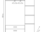 ΝΤΟΥΛΑΠΑ ΡΟΥΧΩΝ ΤΡΙΦΥΛΛΗ OLYMPUS PAKOWORLD ΧΡΩΜΑ WENGE 120X57X183ΕΚ