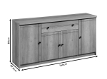 ΜΠΟΥΦΕΣ LIBBY PAKOWORLD ΦΥΣΙΚΟ 160X39.5X83ΕΚ