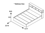 ΚΡΕΒΑΤΙ OLYMPUS PAKOWORLD ΣΕ ΧΡΩΜΑ ΛΕΥΚΟ 140X200ΕΚ